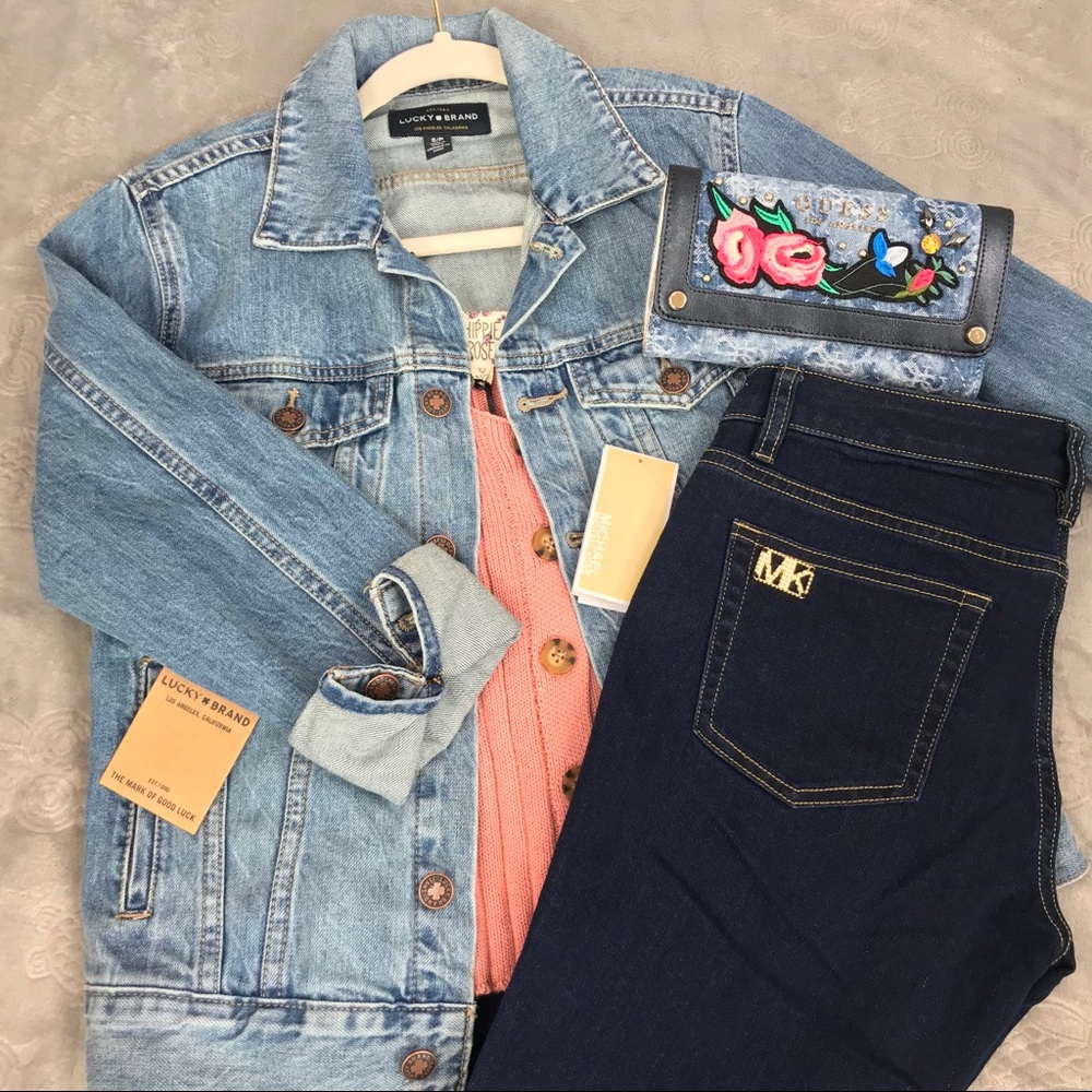 🔥NWT Michael Kors Navy Blue Izzy Skinny Jeans